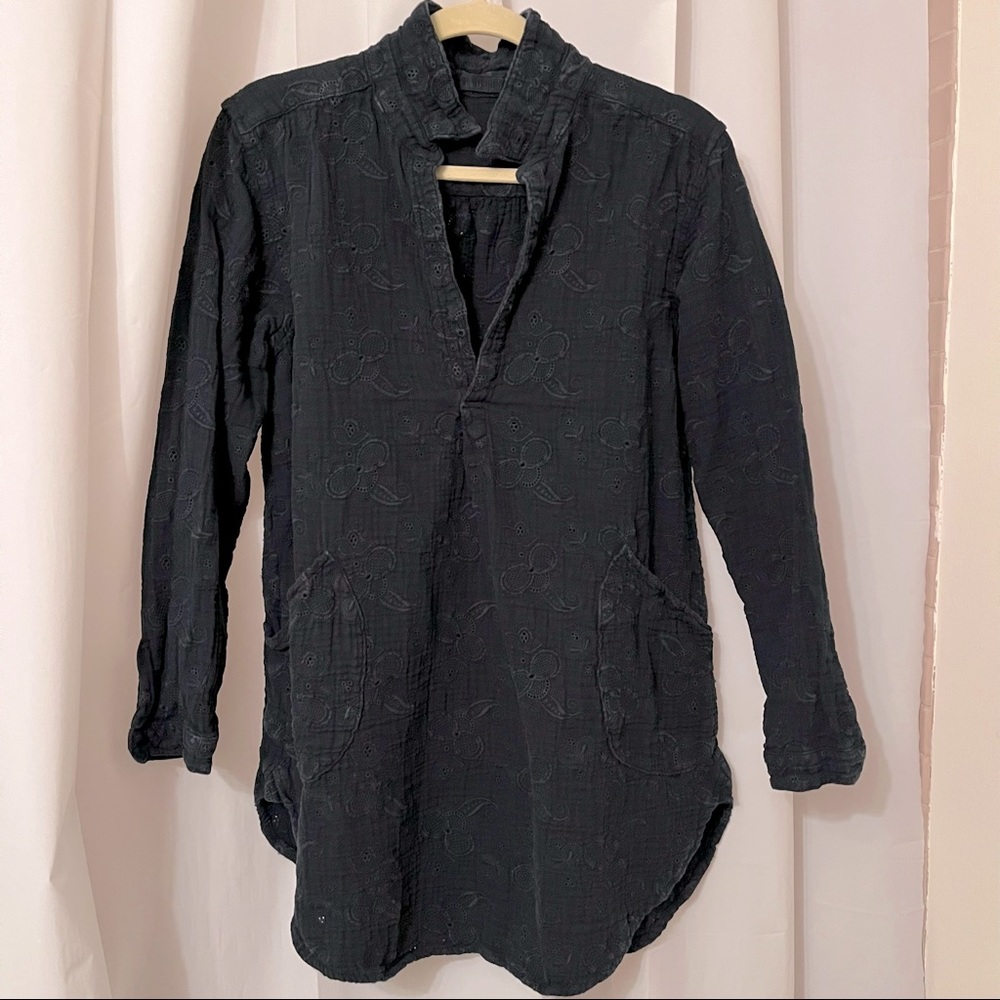 CP Shades DOUBLE-COTTON shirt tunic INK color